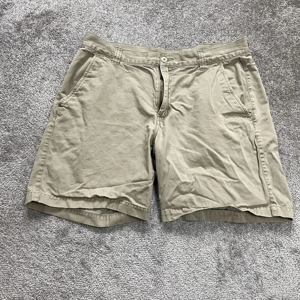 The North Face Chino Shorts Mens 36 Brown Solid Cotton Pockets Casual Outdoor